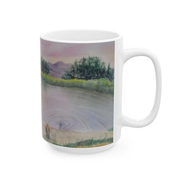 A Day at the Pond Ceramic Mug, (11oz, 15oz)
