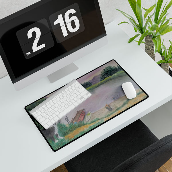 A Day at the Pond Desk Mat