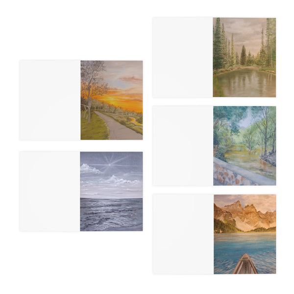 Scenic Landscapes Greeting Cards (5-Pack)