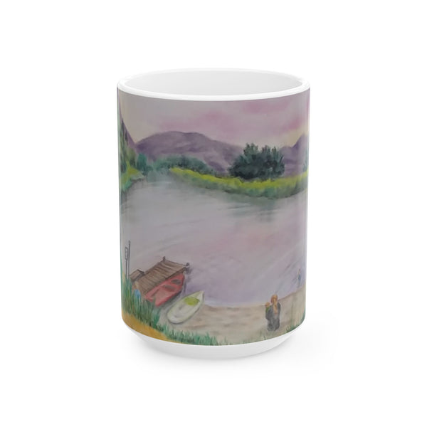 A Day at the Pond Ceramic Mug, (11oz, 15oz)