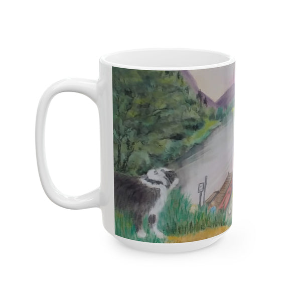 A Day at the Pond Ceramic Mug, (11oz, 15oz)
