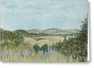Hilly Retreat - Greeting Card