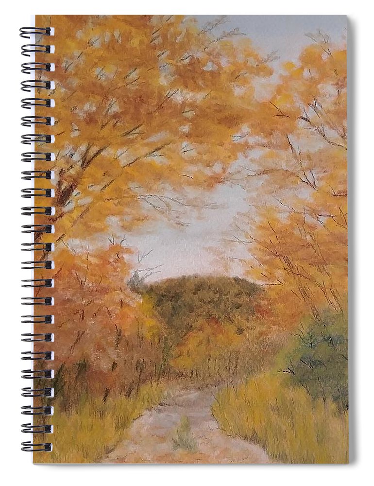 Serene Autumn Path - Spiral Notebook