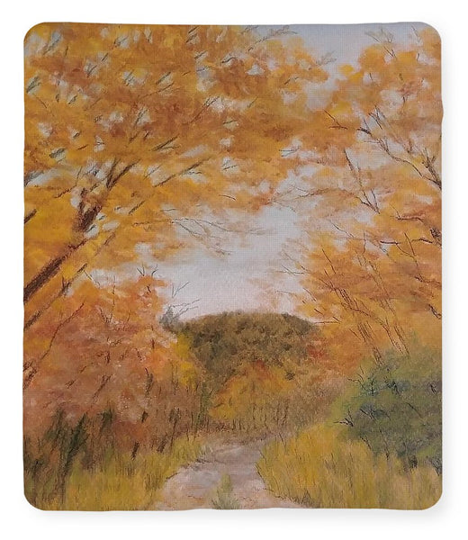 Serene Autumn Path - Blanket