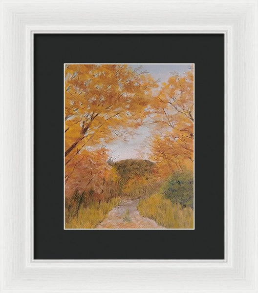 Serene Autumn Path - Framed Print