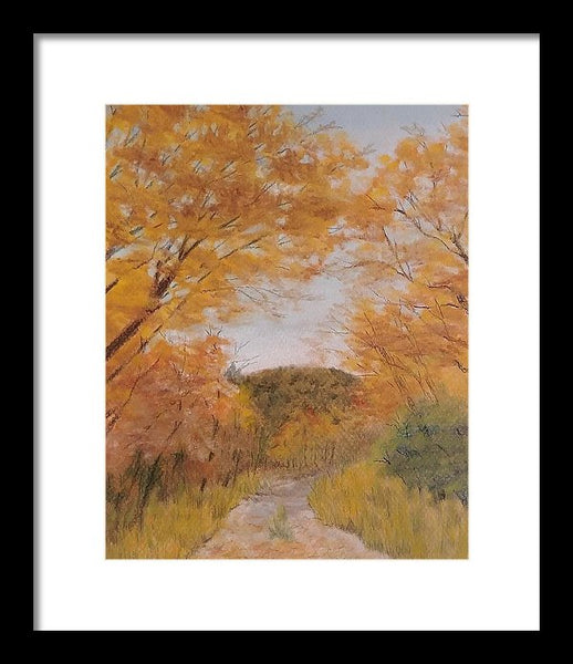 Serene Autumn Path - Framed Print