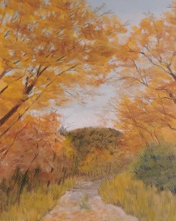 Serene Autumn Path - Art Print